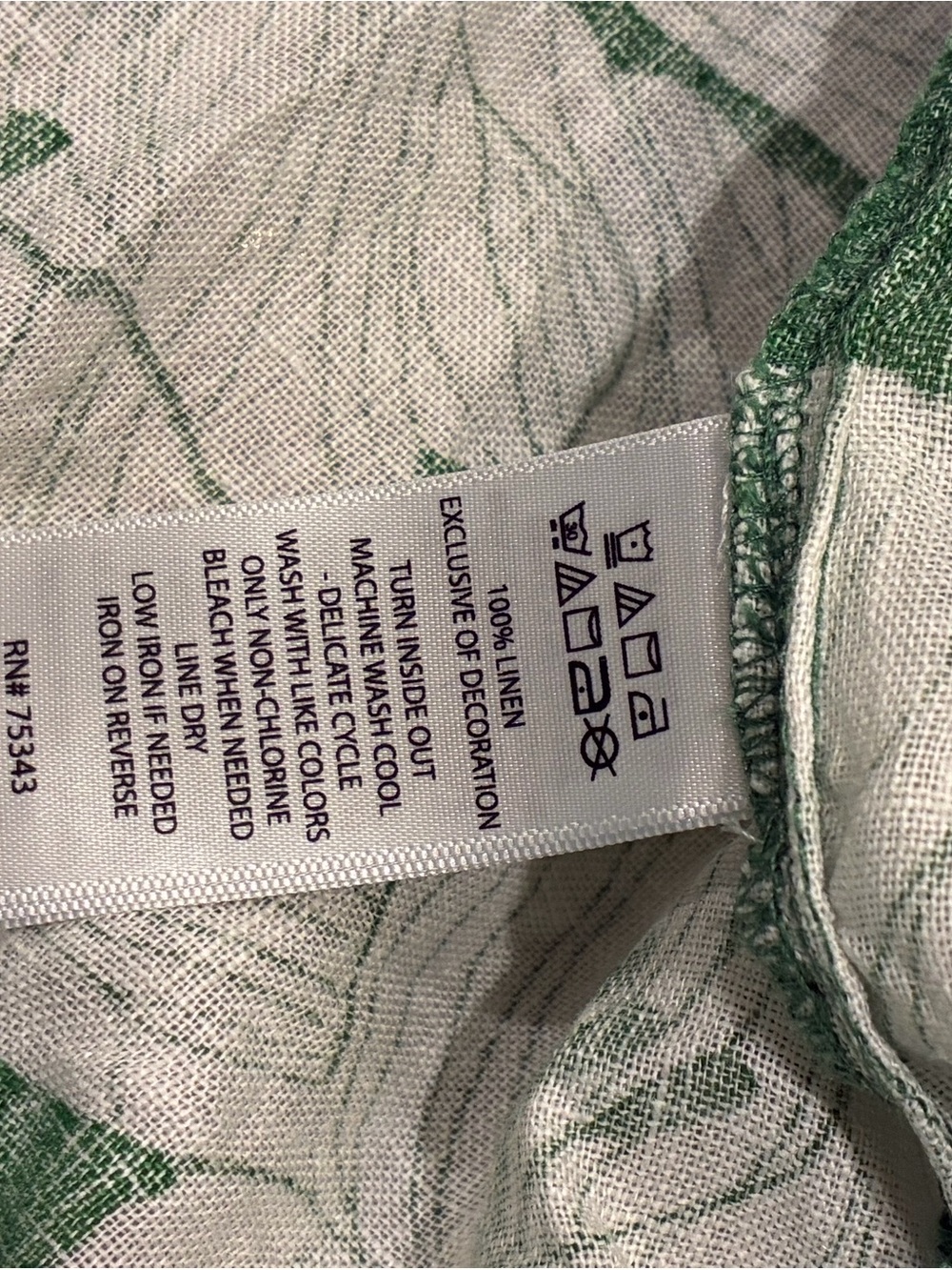 Tahari Green and White Floral Peasant Tunic - Picture 6 of 8